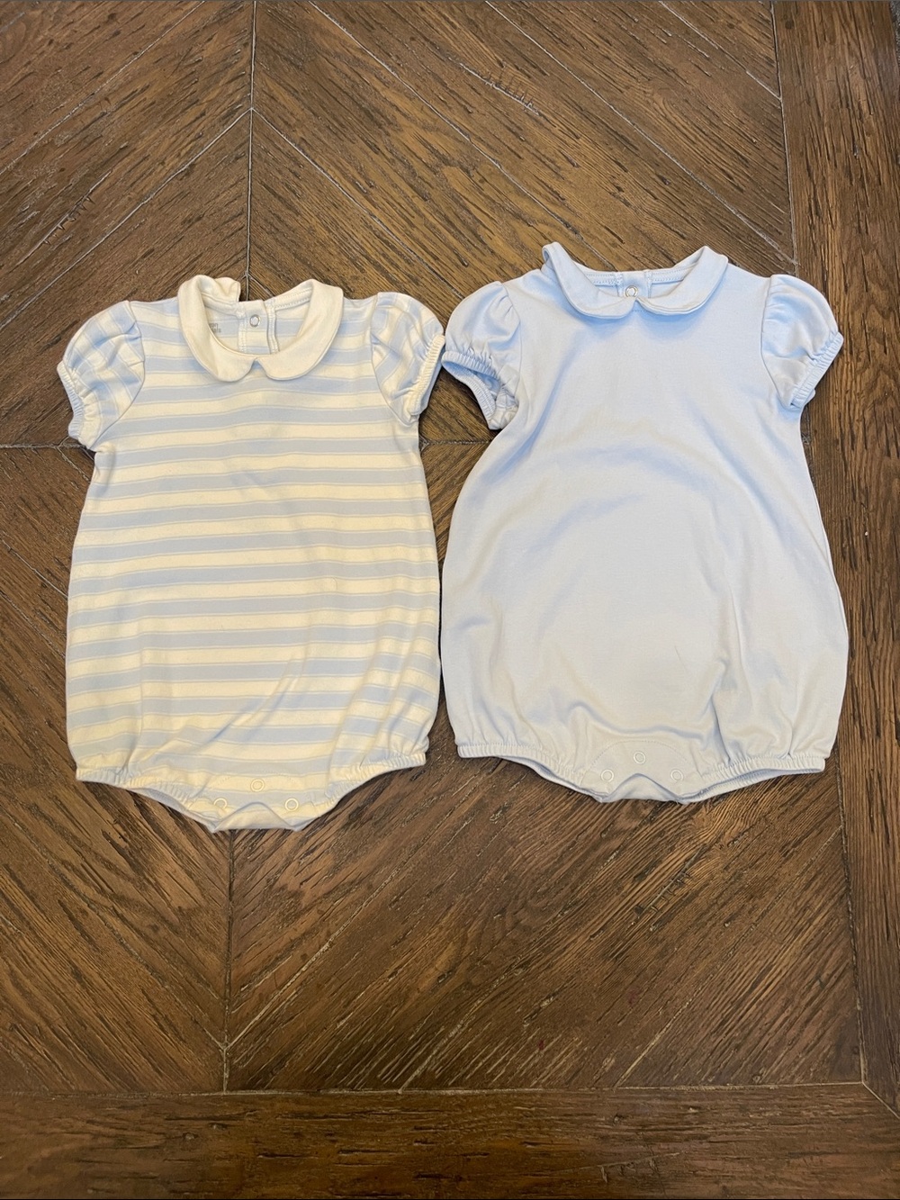 Amazon Essentials Sofia Grainge Light Blue Peter Pan Collar One-Piece Romper Set